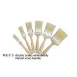Lacquered Wood Handle Paint Brush House White Pure Bristle Paint Brush for sale
