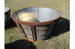 China Polishing Wedge Wire Baskets Customized Size and 2.03mm Wire Diameter supplier