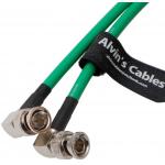 12G BNC-Coaxial-Cable Alvin'S Cables HD SDI BNC Male To Male L-Shaped Original Cable For 4K Video Camera 1M Green for sale