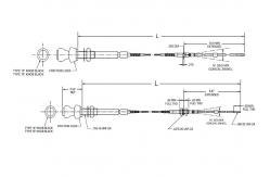 China OEM Universal Throttle Control Cable Assembly 565 - 550 Series Standard Output supplier
