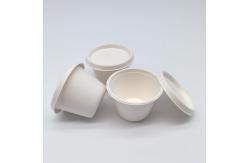China 2oz 4oz Biodegradable Sauce Cups , Disposable Biodegradable Soup Bowls With Lids supplier