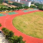 UV Resistance 15mm Thickness Eco Sports Flooring Spray Coated Red for sale