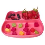 Silicone Suction Plate Oem Customized Food Grade Cat Shape Kids Feeding Set Baby for sale
