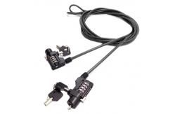 China 4 Digital Adjustable Security Cable Lock Combination Notebook Anti theft Lock supplier
