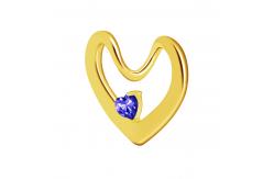 China Twisty Engraved Heart Charm supplier