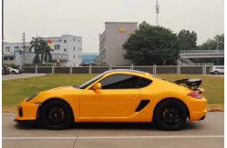 China Glossy Metallic Yellow Car Wrap Removable UV Resistant Vinyl Wrap supplier