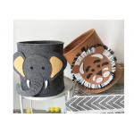 Washable Lion Pattern Felt Storage Boxes Easy Using With EN71 Certification for sale