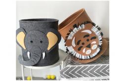 China Washable Lion Pattern Felt Storage Boxes Easy Using With EN71 Certification supplier