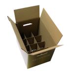 Heavy Duty Beer Wine Shipping Carton Box With Cardboard Dividers for sale