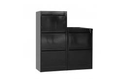China 3 Drawers Key Lock Knock Down Metal Drawer Cabinet supplier