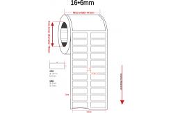 China 16mmx6mm Low Temperature Labels 1.5mil White Gloss High Temperature Resistant Polyimide Label supplier