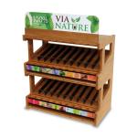 Counter Top Cosmetic Display Stand Essential Oil Wooden Display Rack With Custom Logo for sale