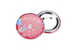 China Tin Button Metal Pin Badges Non - Toxic Pin Button Badge For Advertising supplier