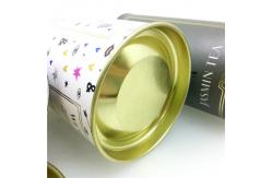 China CMYK Printing Recycled Paper Composite Cans / Tea Tin Packaging Tube supplier