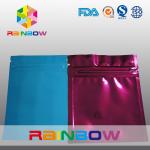 Three Side Blue / Red Small Foil Pouch Packaging Zipperlock , Laminated for sale