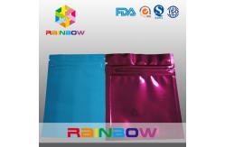 China Three Side Blue / Red Small Foil Pouch Packaging Zipperlock , Laminated supplier
