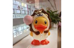China B.Duck Plastic Coin Bank With Lion Hat Cute Saving Bank As Gifts supplier