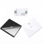 Wireless Touch Wall Switches Sets RF433 1gang Luxury Glass Panel Remote Control Switch for sale