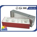 Luxury Paper Gift Box Cosmetic Rigid Cardboard Box With Flocking Plastic Blister for sale