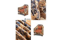 China Two-tone Forest Pattern Jacquard Velvet Fabric For Sofa supplier