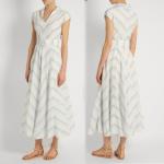 Fashion New Women Blue White Maxi Dress Girls Wrap Dress Ladies Striped Causal Dress For Wholesale for sale