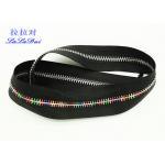 Auto Lock Slider Metal Zipper By The Yard ,  Close End Long Metal Zipper For Handbags for sale