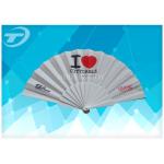 Customized Plastic Folding Fan With Fabric ,  Size 23cm Hand Held Folding Fans for sale