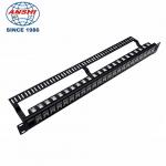 Cat6 UTP Rack Mount Patch Panel Unshielded Modular Type With Cable Manager for sale