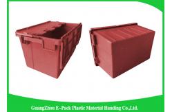 China Warehouse Nestable Plastic Tote Boxes / stackable bins with hinged lids supplier