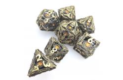 China Bulk Polyhedral Dice Hand Pouring Set Lightweight Polished RPG Dice Set supplier