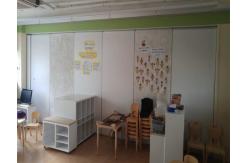 China Soundproof Sliding Folding Floor To Ceiling Movable Wall Partition For Restaurant supplier