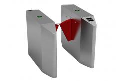 China BLDC Motor Waist Height Flap Barrier Gate With Wire Drawing Surface Treatment supplier
