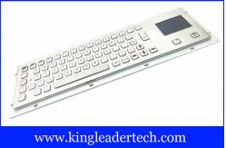 China Brushed Stainless Steel Industrial Keyboard With Touchpad IP65 With 64 Keys supplier
