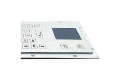 China Metal Industrial Kiosk Keyboard Back Side Mounting Engraved Graphics supplier