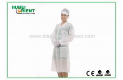China Professional Tyvek Disposable White Lab Coats For All people With Magic Tape supplier