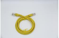 China Yellow Cat5E Ethernet Patch Cable UTP 24AWG CCA High Speed Transmission Cable supplier