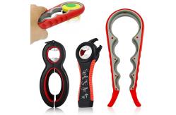 China 5 In 1 Multi Function Can Opener Jar Bottle Opener With Silicone Handle supplier