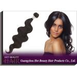 Remy 100G Indian Virgin Human Hair Extensions Body Wave Natural Black for sale