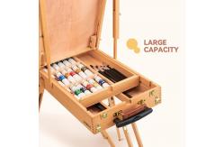 China Holds Canvas Wood Portable Adjustable Art Painting Easel French Style With Palette supplier