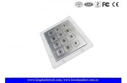 China Waterproof Metal Number Keypad 12 flush Keys Rear Panel Mount supplier