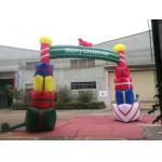 Colorfull PVC Coated Nylon Inflatable Christmas Decorations / Blow Up Arch for sale