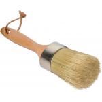 Natural Bristles Chalk And Wax Paint Brush 2 In 1 Round Painting Tool for sale