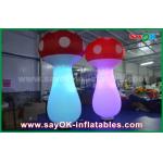 2.5mh white 190T Nylon cloth Inflatable LED light Mushroom for Decoration for sale