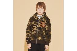 China Camouflage Lightweight Kids Winter Parkas Coral Fleece Jacket Boys Tops supplier