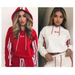 Long Sleeve Unlined Hoodie Athletic Sports Cropped Workout Hoodie For Women for sale