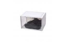 China Rectangle Plastic Shoe Box Organizer Stackable Shoe Box Drawers supplier