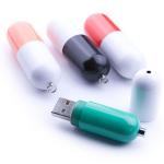Pill Shaped Plastic Customizable Usb Flash Drives 3.0 80MB/S 32GB 64GB 128GB for sale