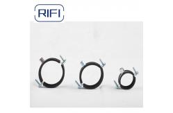 China M8 M10 Ring Metal Conduit Clamp EPDM Rubber Lined Heavy Duty Pipe Clamp supplier