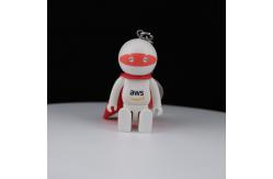 China Non Phthalate PVC Promotional Plastic Keychain 5cm Hight For Gift supplier