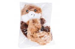 China Molar Indestructible Plush Squeaky Dog Toys Brown Puppy Chew Toys supplier